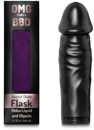 Lustiger männlicher Flachmann | Gag Geschenk Neuheit Flasche | Versteckte Aufbewahrung für Getränke und Wertsachen | Perfektes Streich Geschenk oder Geheimflasche | Weißer Elefant |