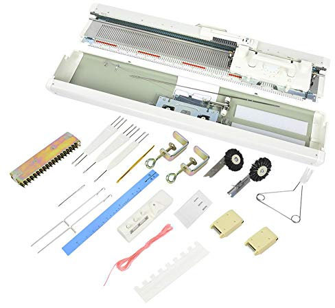 SK155 Macchina per Maglieria Elettronica Fare a Maglia, Calibro 9 mm, 110 Punti, Set di Telai Intelligenti, Macchina per Maglieria a 3 Aghi, Accessori per Cucire, Supporto 12 br