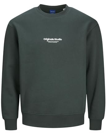 JACK & JONES Herren Jorvesterbro Sweat Crew Neck Noos 12241694,Forest River,M
