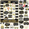 ZYKORT 53 Pezzi 18 Anni Photo Booth Compleanno Kit, Gadget Compleanno con Cornice Gonfiabile per Selfie, Foto Props Fai da Te Accessori per Festa Compleanno 18 Anni