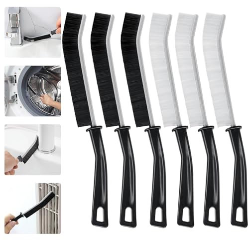 FTONOM5 Crevice Cleaning Brush UK 6Pcs 2024 Upgraded Magic Bathroom Tile Groove Gap Cleaning Brushes Multifunctional Hard Bristle Long Thin Slim Small Detail Grout Cleaning Brush Tool for Home Kitchen