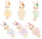 TOYANDONA 6st Kaninchenpuppe Hasenpuppe Selber Machen Kaninchen-dekor Zubehör Für Kopfbedeckungen Osterhasenpuppe Plüsch-Kaninchen-Puppe Partyzubehör Für Osterhasen Kleine Hasenpuppe Stoff