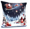 heimtexland ® Weihnachtskissen Soft Velour Dekokissen Weihnachten Geschenk Deko Kissenhülle Typ652 Heiligabend