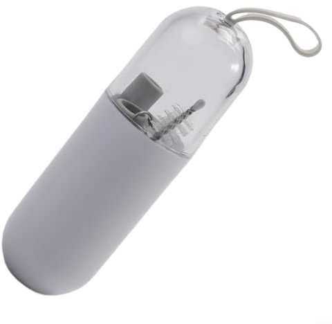 Faltbare Silikon-Trinkhalme mit Reinigungsbürste, perfekt für Outdoor-Aktivitäten (grau)