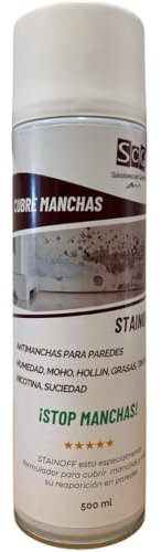 SCQ Soluciones con Química Eliminador de manchas para paredes | cubre manchas de moho, hollin, grasas, tintas | Spray Stop Manchas para paredes | evita la reaparición de manchas al pintar