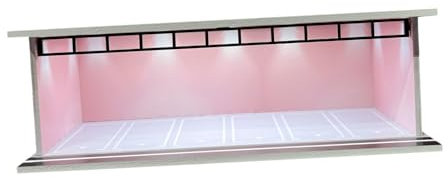 Baoblaze Vitrine de voiture modèle 1/64 avec scène de parking Vitrine de garage pour voiture en alliage, Style B