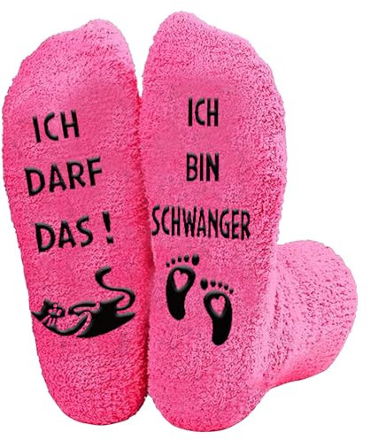 Schwangerschaft Geschenk,Geschenke für Schwangere,Geschenk für Schwangere Freundin,Geschenke für Werdende Mütter,Geschenkssocken,Warm Halten Geschenk für schwangere Frauen und Freundinnen (Rosenrot)