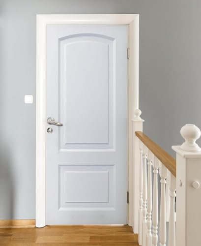 Türbekleben Weiße Holztür Türtapete, Selbstklebend TürPoster Weiße Holztür Türbilder, 3D Fototapete Türfolie Poster Tapete Türaufkleber Tür Tapeten 77 x 200 cm q2293