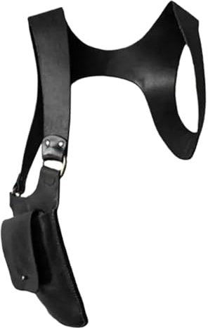 Yaoliucp Allgemeine vertikale Waffe | Schulterholster PU Leder Schulter verstellbare Schulterholster für verdeckte Trage einzelner Beutel Schulter -Holter für Männer Cosplay Steampunk Partys