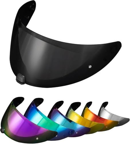 PSLER Visiera per HJC i70 i10 HJ-31,Visiera Colorata Accessori per Casco da Moto Ricambio(Nero Scuro)