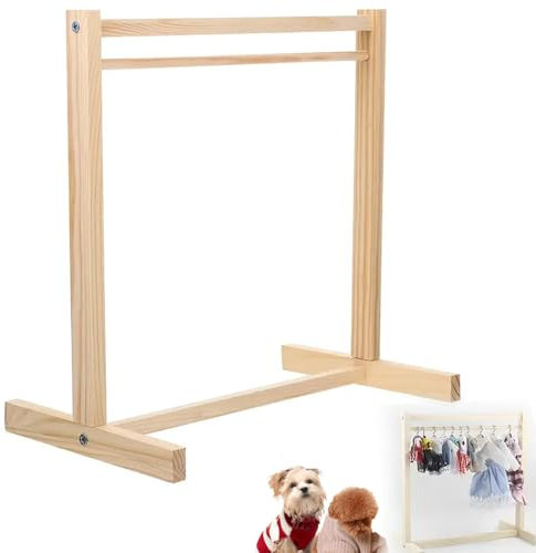Portant à Vêtements,41X40CM Armoire En Bois pour Animaux de Compagnie,Porte-Manteau Facile à Installer, Multifonctionnel, Élégant Et Mignon, Adapté pour Exposer Des Vêtements pour Animaux de Compagnie