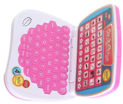 TARSHYRY Ordinateur Jouet, Stitch Plastic Kid Toys Petit Ordinateur Portable avec Votre Enfant, s'adaptant à Leur Portable en évolution de l'intellect et de la curiosité pour Noël,