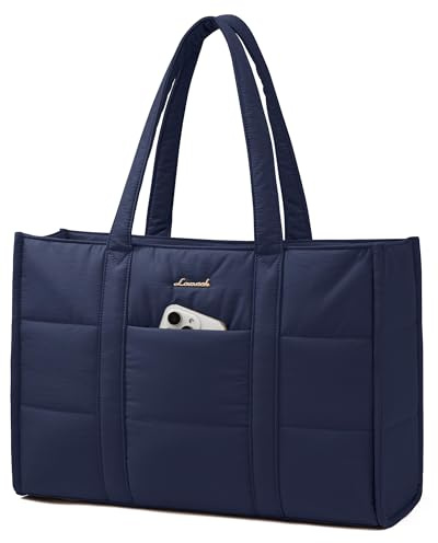 LOVEVOOK Laptop Handtasche Damen 15,6 Zoll, Groß Shopper Puffer Tasche Arbeitstasche Aktentasche, Tote Bag Women Handbags Lehrertasche Schultasche Schultertasche für Uni Business Schule