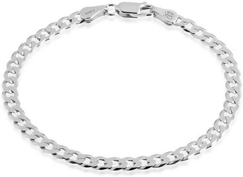 QUADRI - Silberarmband Herren 925 | Armband Silber Herren 925 Echt - Panzerkette Armband 5mm - Deluxe-Box - Länge 19 cm - Made in Italy