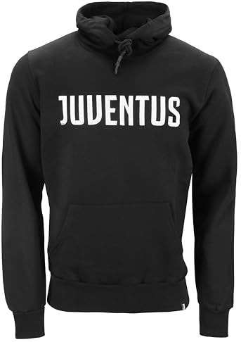 Juventus - Felpa con Cappuccio Graphic, Prodotto Ufficiale, Felpa da Uomo, Nero, XL