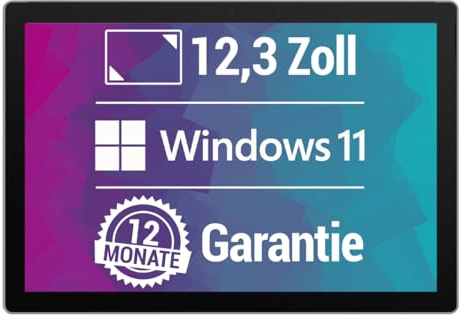 Microsoft Surface Pro 7 2019 – 12,3 (31,24 cm) Tablet PC | Intel Core i5-1035G4 | 8GB RAM | 256GB SSD | WLAN | Platinum | Windows 11 | Antiviren-Software inkl. 12 Monate Garantie (Generalüberholt)