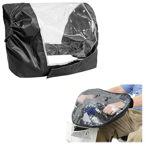Mobility Scooter Control Panel Cover, Waterproof Mobility Scooter Rain Cover for Daily Commuting and Outdoor Protection, Black Weather Shield for Electric Controls