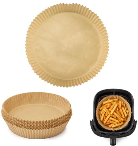 BEPER C103ACC100 Carta Forno per Friggitrice ad Aria, 100 Pezzi, 20 cm - Carta Forno NON Forata per Friggitrice ad Aria, Antiaderente, Oleorepellente