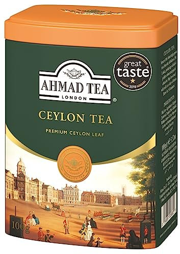 Ahmad Tea English Scene Caddy with Ceylon Tea - 100g Loose Leaf Tea