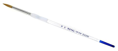 Royal & Langnickel Paint Brush Soft Grip Round Taklon 250-6 - Color: Gold