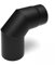 raik Rauchrohrbogen/Ofenrohrbogen 90° 3-teilig 120 mm Durchmesser Stahlblech 2 mm Schwarz SH019-120-sw