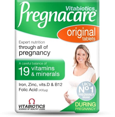 Pregnacare Original Formula Tablets During Pregnancy Support Vitamins and Supplements, 90 Tablets (Pack of 1)