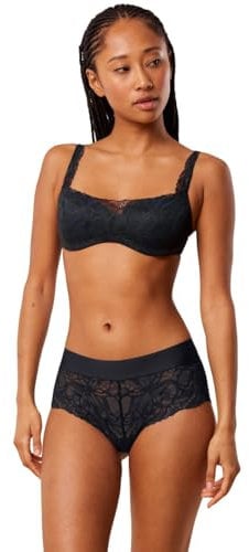 Triumph Body Make-Up Illusion Lace Shorty Femme, Black, 44