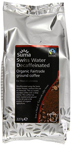Suma Fairtrade Organic Swiss Water Decaffinated Coffee 227 g (Pack of 6)