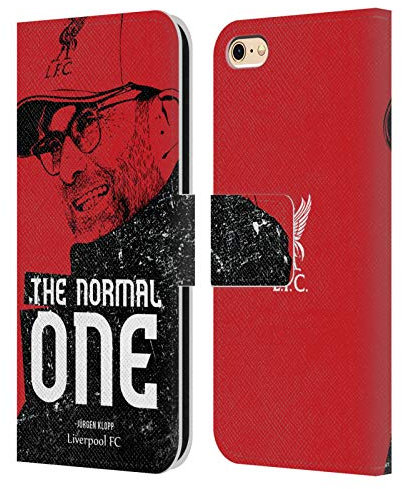 Head Case Designs Officially Licensed Liverpool Football Club Shoulder Red Jurgen Klopp Illustrations Leather Book Wallet Case Cover Compatible With Apple iPhone 6 / iPhone 6s