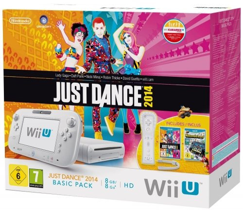 Nintendo Wii U - Console 8 Gb, Bianca Con Barra Sensore + Just Dance 2014 + Nintendo Land [Bundle]