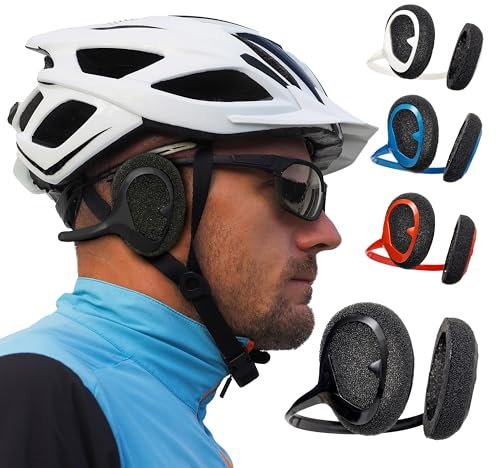 Windfree Ohrenschützer - Lässt Windgeräusche verstummen - Fahrrad Zubehör für E-bike, Rennrad, Mountainbike & Gravel - Gehörschutz Fahrradzubehör für Männer & Damen - Geschenke für Radfahrer - Schwarz