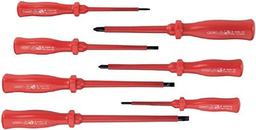 SERIE GIRAVITI ELETTRICISTA 7 PZ CHROME - VANADIUM SCATOLA FERVI 0355