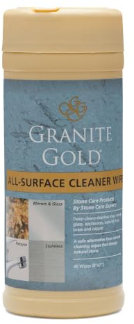 Granite Gold All-Surface Cleaner Household Cleaning For Stainless Steel, Glass, Quartz, Marble Surfaces, 40 Count