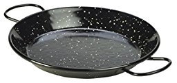 Black Enamel Paella Pan 20cm - Quantity 6