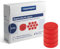magnetoplan Premium Magnete Discofix magnum | ØxH 34x13mm | 10 Stück, rot | Haftkraft: 2 kg | Magnete für Magnettafeln und Whiteboards | Kratzfreie Spezialbeschichtung | Leicht abnehmbar