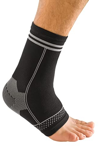 MUELLER Sports Medicine 4-Way Stretch Ankle Support Sleeve, Ankle Pain Relief Support for Men and Women, Ideal for Sprains, Strains, Arthritis, Black, Large/X-Large
