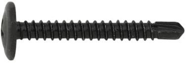 Index Fixing Systems tAEN – Pack de 500 vis pour gabarit de tête alomada basse, empreinte Phillips et rondelle d'abeille (recouvrement zingué) couleur Noir, TAEN4225