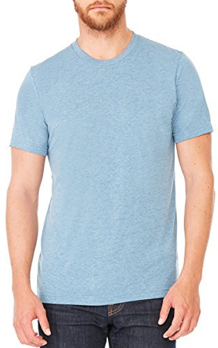 BELLA+CANVAS Men's Side-Seamed Triblend Short-Sleeve Tee, 2XL, Denim Triblend