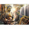 murando Fotomurales 150x105 cm XXL Papel pintado tejido no tejido Decoración de Pared decorativos Murales moderna de Diseno Fotográfico Natur Buda Zen Spa Bosque Cascada h-C-0032-a-c