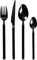 Broste Copenhagen 14479002 Tvis Besteck-Set, Steinzeug, Schwarz, 22,5cm