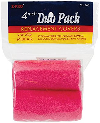 Premier 4 x 1/8 Nap Mohair Trim Roller Cover, 2 Pack, 209