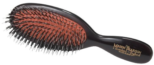 Mason Pearson BN4 Haarbürste, Wildschweinborsten, Nylon, Rosa