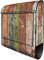 banjado® Design Briefkasten mit Buntes Holz 38,5x46,5x13cm & 2 Schlüssel - Briefkasten Stahl schwarz mit Zeitungsfach pulverbeschichtet - Postkasten A4 Einwurf inkl. Montagematerial
