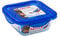 Pyrex Cook & Go Recipiente Cuadrado 16X16CM 85CL con Tapa Cook&GO, Azul, 2.26 cm