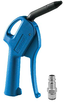 AUPROTEC Druckluft Ausblaspistole, mit gerader Düse, Sicherheits Druckluftpistole mit Stecker