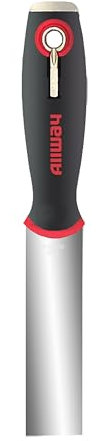 ALLWAY SXCH Soft Grip Stiff Putty Knife Chisel with Hammer End and Screwdriver Bit, 1-1/4