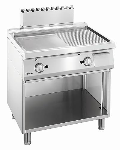 Bartscher Griddleplatte Gas, 800 mm breit, 1/2-1/2-2855051