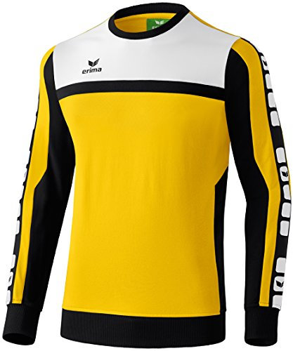 Erima Herren Sweatshirt 5-Cubes, Gelb/Schwarz/Weiß, M, 107513