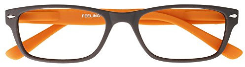 I NEED YOU Lesebrille Feeling, +1.00 Dioptrien, braun-orange