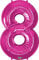 Grabo XXL Riesen Zahlen Folienballon 102 cm (40) Farbauswahl – Perfekte Deko für Geburtstage, Jubiläen & Feiern – Happy Birthday Party-Highlight - für Helium und Luft! Wiederverwendbar! (Pink, 8)